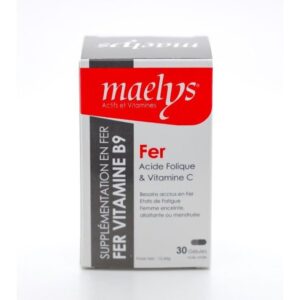 Maelys Fer 30Gélules Cheveux Ongles et Peau